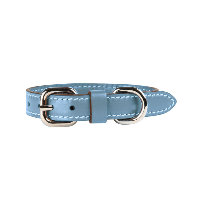 Collare S in pelle Pet Cielo Azzurro