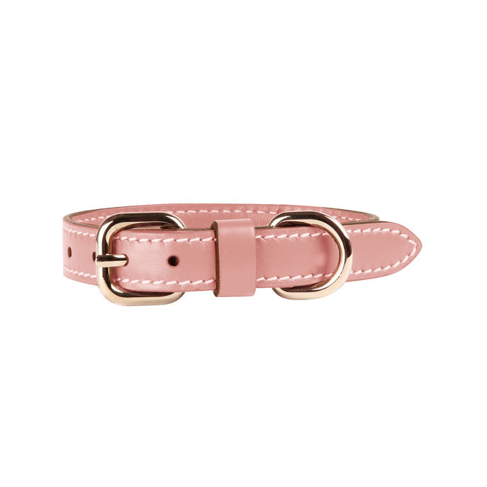 Collare XS in pelle Pet Opale Rosa