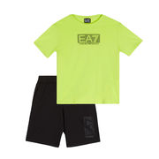 COMPLETO TSHIRT E BERMUDA Kids Green Black COMPLETO TSHIRT E BERMUDA Kids Green Black