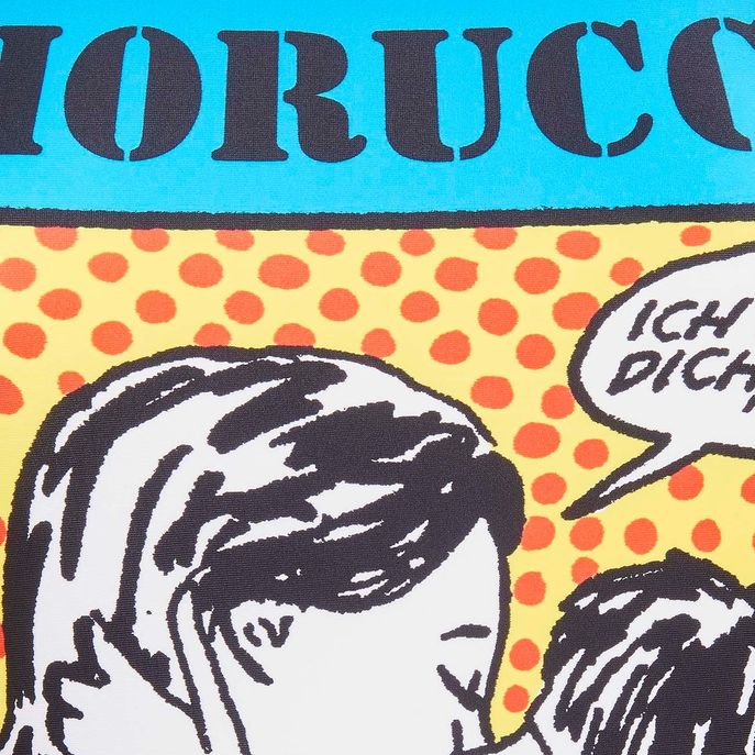 COSTUME INTERO CON GRAFICA FUMETTO Donna Bianco Multicolor