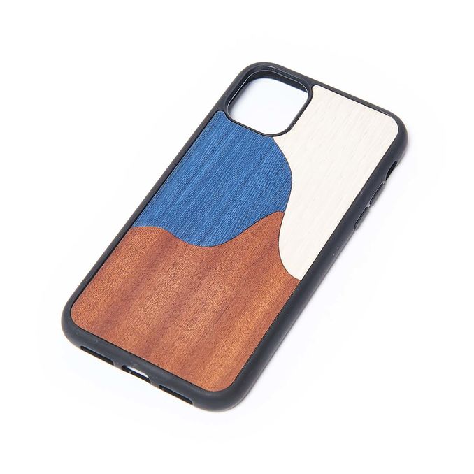 COVER IN LEGNO IPHONE 11 Inlay blue