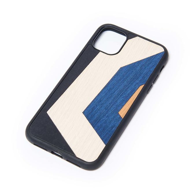 COVER IN LEGNO IPHONE 11 Riga blu