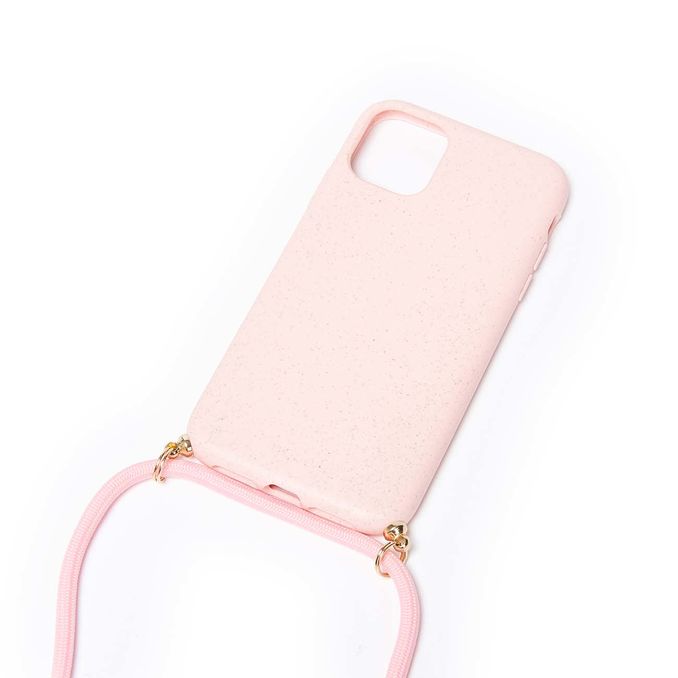 COVER IPHONE X/XS NECKLACE COMPOSTABLE Pink