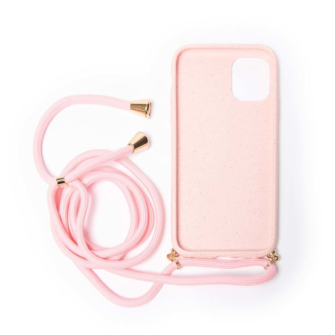 COVER IPHONE X/XS NECKLACE COMPOSTABLE Pink
