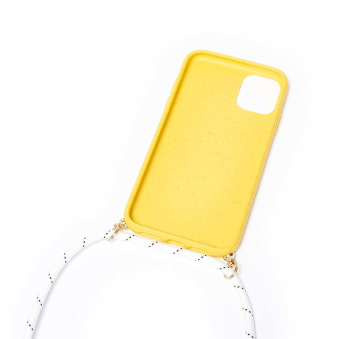 COVER IPHONE X/XS NECKLACE COMPOSTABLE Yellow