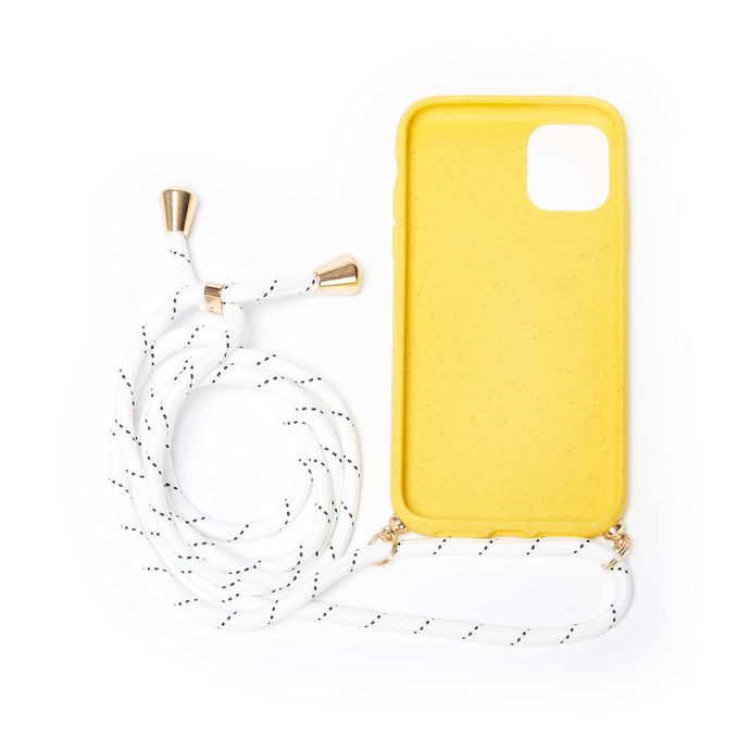 COVER IPHONE X/XS NECKLACE COMPOSTABLE Yellow