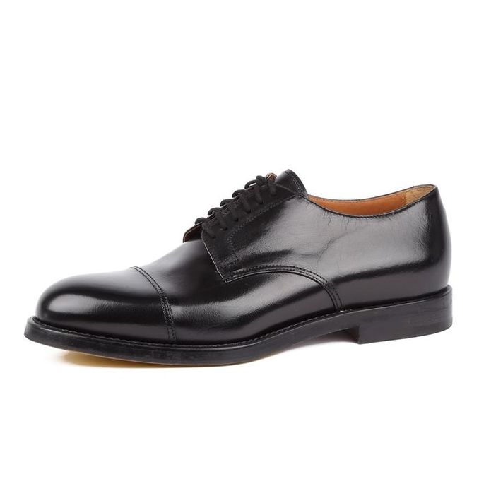 DERBY CON PUNTALE IN PELLE SPAZZOLATA Uomo Nero