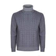 DOLCEVITA IN LANA INTRECCIATA Uomo Grigio DOLCEVITA IN LANA INTRECCIATA Uomo Grigio