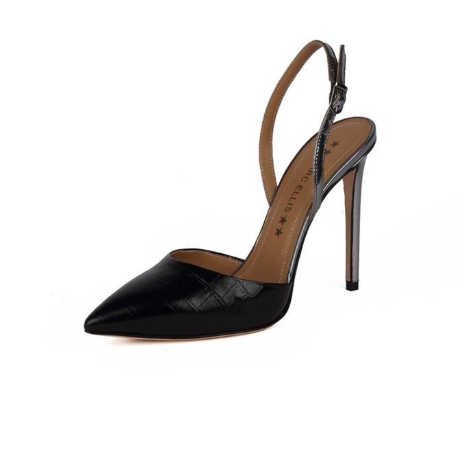 DÉCOLLETÉ IN PELLE STAMPA COCCO Donna Nero