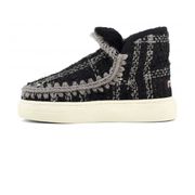ESKIMO SNEAKERS BOLD Donna Tartan lurex Black White ESKIMO SNEAKERS BOLD Donna Tartan lurex Black White