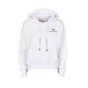 FELPA CAPPUCCIO E LOGO BASIC Donna Bianco FELPA CAPPUCCIO E LOGO BASIC Donna Bianco