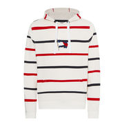 FELPA CAPPUCCIO WAVY FLAG STRIPE Uomo Ecru Desert Sky Primary Red FELPA CAPPUCCIO WAVY FLAG STRIPE Uomo Ecru Desert Sky Primary Red