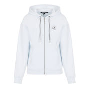 FELPA CAPPUCCIO ZIP LOGO Donna Bianco FELPA CAPPUCCIO ZIP LOGO Donna Bianco
