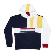 FELPA CHIUSA CON CAPPUCCIO COLORBLOCK Bambino Bianco Navy Giallo FELPA CHIUSA CON CAPPUCCIO COLORBLOCK Bambino Bianco Navy Giallo