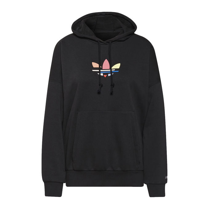 FELPA CON CAPPUCCIO ADICOLOR SHATTERED TREFOIL OVERSIZE Donna Black