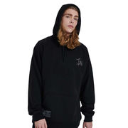 FELPA CON CAPPUCCIO E LETTERING 3D Uomo Nero FELPA CON CAPPUCCIO E LETTERING 3D Uomo Nero