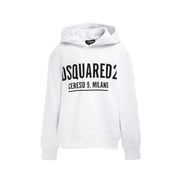 FELPA CON CAPPUCCIO E LOGO Bambino Bianco FELPA CON CAPPUCCIO E LOGO Bambino Bianco