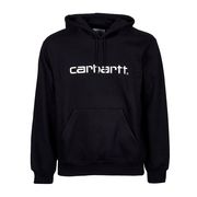FELPA CON CAPPUCCIO E LOGO RICAMATO Uomo Black White FELPA CON CAPPUCCIO E LOGO RICAMATO Uomo Black White
