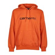 FELPA CON CAPPUCCIO E LOGO RICAMATO Uomo Brick orange Black FELPA CON CAPPUCCIO E LOGO RICAMATO Uomo Brick orange Black