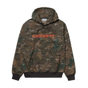 FELPA CON CAPPUCCIO E LOGO RICAMATO Uomo Camo Green Orange FELPA CON CAPPUCCIO E LOGO RICAMATO Uomo Camo Green Orange