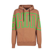 FELPA CON CAPPUCCIO E STAMPA MACRO LOGO FLUO Unisex Fango FELPA CON CAPPUCCIO E STAMPA MACRO LOGO FLUO Unisex Fango
