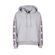 FELPA CON CAPPUCCIO E TAPE LOGATO Donna Grigio FELPA CON CAPPUCCIO E TAPE LOGATO Donna Grigio