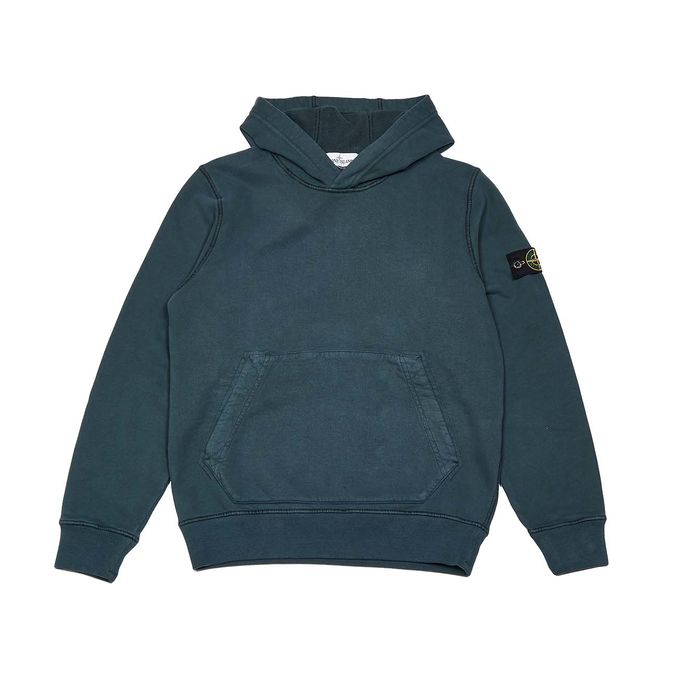 FELPA CON CAPPUCCIO E TASCA MARSUPIO Kids Verde Bottiglia