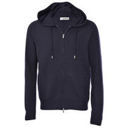 FELPA CON CAPPUCCIO IN LANA Uomo Blu Navy FELPA CON CAPPUCCIO IN LANA Uomo Blu Navy