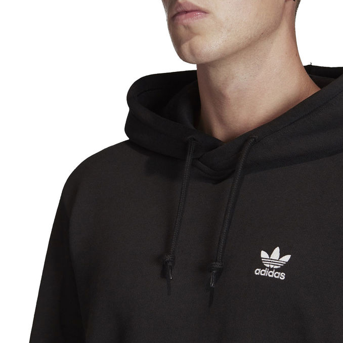 FELPA CON CAPPUCCIO TREFOIL ESSENTIALS Uomo Black