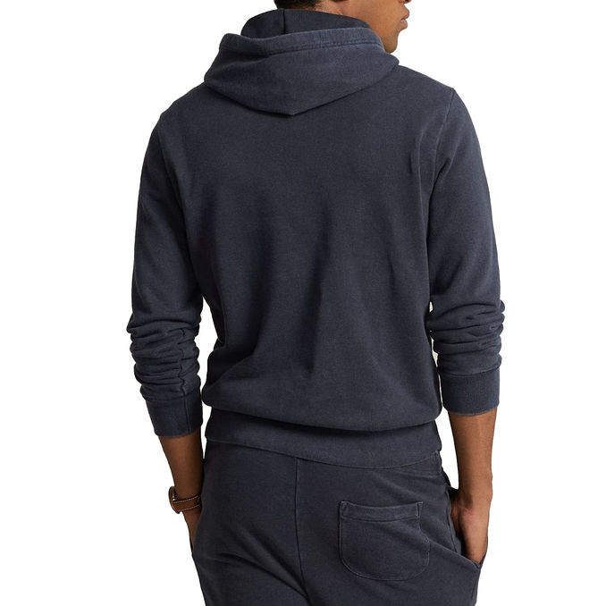 FELPA CON CAPPUCCIO Uomo Faded Black Canvas