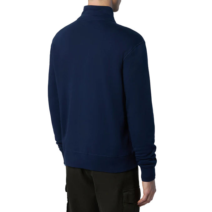 FELPA CON PATCH LOGO E ZIP Blu