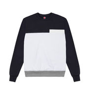 FELPA CON SCRITTA TRANSFER TRICOLORE Uomo Blu Bianco Grigio FELPA CON SCRITTA TRANSFER TRICOLORE Uomo Blu Bianco Grigio