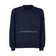 FELPA CON ZIP TASCA MARSUPIO Uomo Navy FELPA CON ZIP TASCA MARSUPIO Uomo Navy