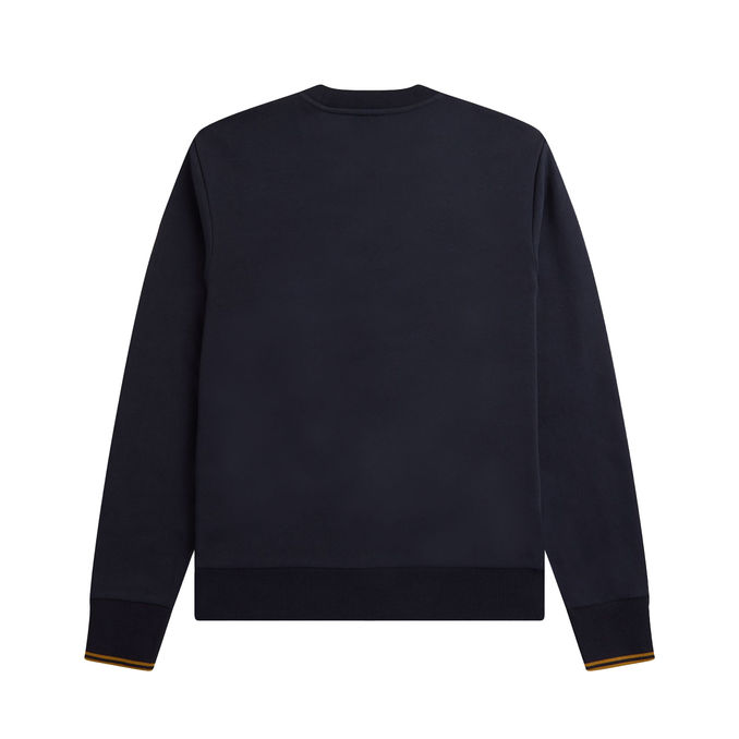 FELPA CREW NECK Uomo Navy Caramello