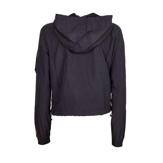 FELPA CROPPED IN NYLON CON 3-STRIPES MULTICOLOR Donna Black