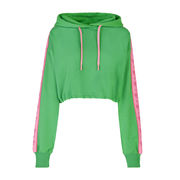 FELPA CROPPED LOGOMANIA Donna Vibrant Green FELPA CROPPED LOGOMANIA Donna Vibrant Green