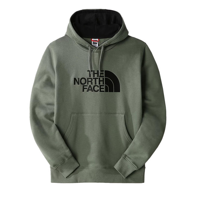 FELPA DREW PEAK CON CAPPUCCIO E LOGO RICAMATO Uomo Thyme/Tnf Black