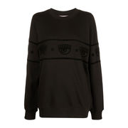 FELPA FLOCK MAXILOGOMANIA Donna Black FELPA FLOCK MAXILOGOMANIA Donna Black