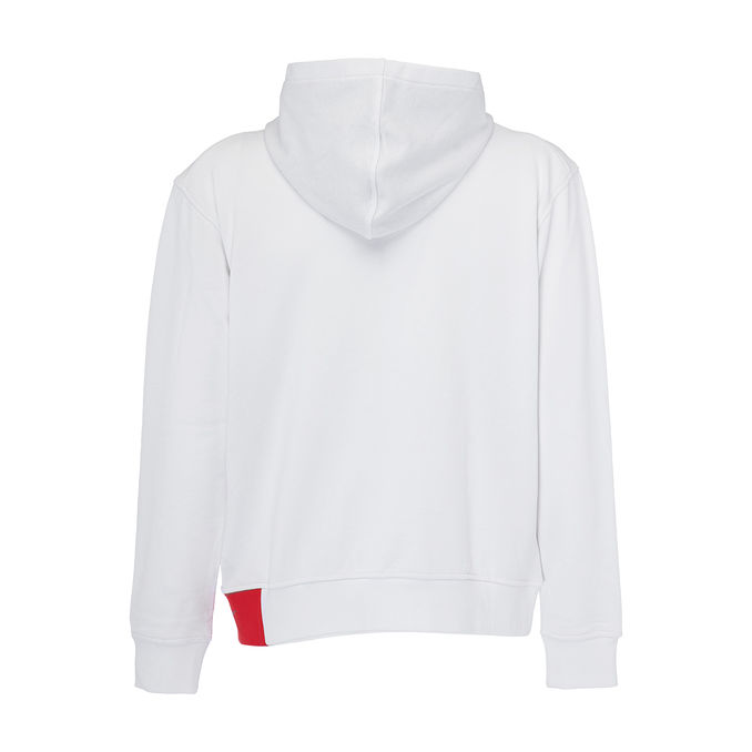 FELPA FULL ZIP CON CAPPUCCIO Uomo Bianco