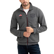 FELPA FULL ZIP CON DETTAGLI AMERICANI FELPA FULL ZIP CON DETTAGLI AMERICANI