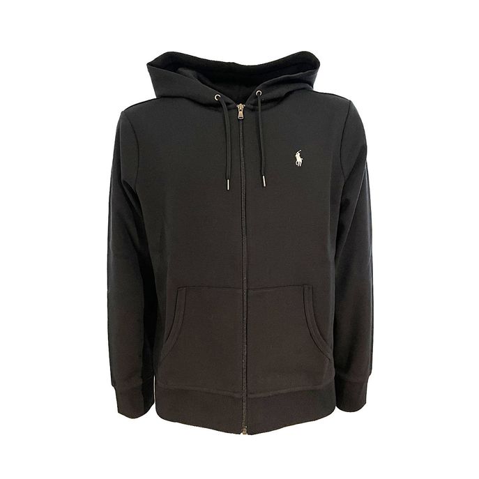 FELPA FULLZIP CON CAPPUCCIO IN COTONE TECNICO Uomo Black