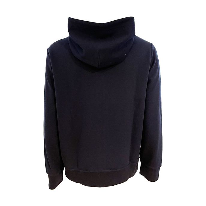 FELPA FULLZIP CON CAPPUCCIO IN COTONE TECNICO Uomo Blu Navy