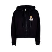 FELPA FULLZIP CON LOGO TEDDY E CAPPUCCIO Donna Nero FELPA FULLZIP CON LOGO TEDDY E CAPPUCCIO Donna Nero