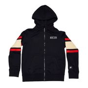 FELPA FULLZIP CON STRIPES CAPPUCCIO E LOGO RICAMATO Bambino Nero Beige Rosso FELPA FULLZIP CON STRIPES CAPPUCCIO E LOGO RICAMATO Bambino Nero Beige Rosso