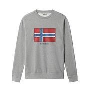 FELPA GIROCOLLO BIROL Uomo Medium Grey Melange FELPA GIROCOLLO BIROL Uomo Medium Grey Melange