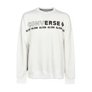FELPA GIROCOLLO CON STAMPA LOGO E BANDA LATERALE Uomo Bianco Nero FELPA GIROCOLLO CON STAMPA LOGO E BANDA LATERALE Uomo Bianco Nero