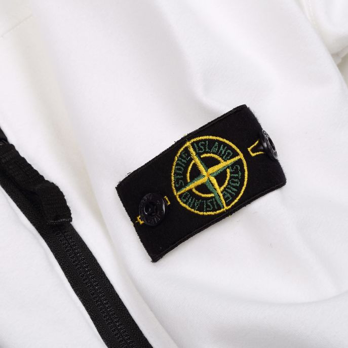 FELPA GIROCOLLO CON TASCA A MARSUPIO ZIP Kids Bianco