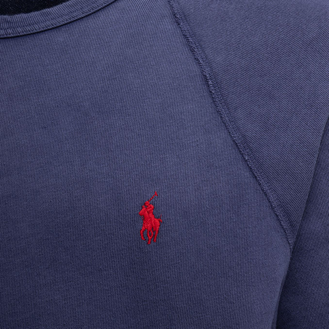 FELPA GIROCOLLO IN COTONE GARZATO Uomo Navy Stinto