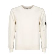 FELPA GIROCOLLO IN COTONE GARZATO Uomo Panna FELPA GIROCOLLO IN COTONE GARZATO Uomo Panna
