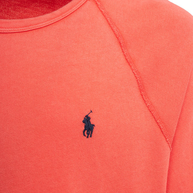 FELPA GIROCOLLO IN COTONE GARZATO Uomo Red